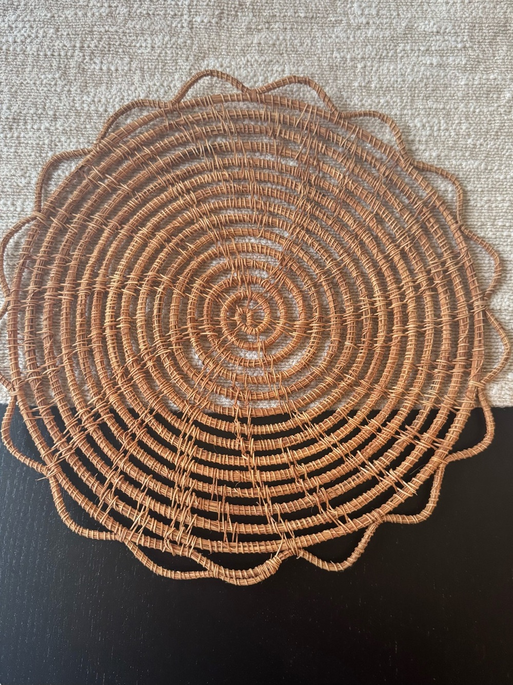 Amazon Brown Woven Round Placemats Set (2)